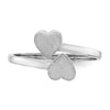 Gold Polished Bypass Heart Toe Ring
