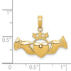 14k Polished Claddagh Pendant