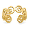 Gold Polished Swirl Toe Rings