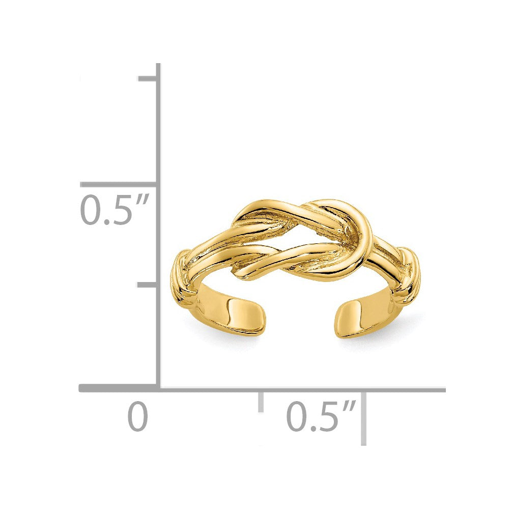 Gold Polished Infinity Toe Rings
