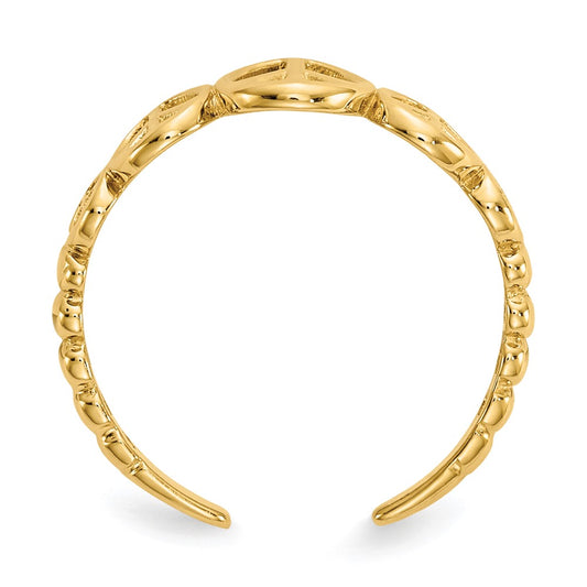 14k Peace Sign Toe Ring