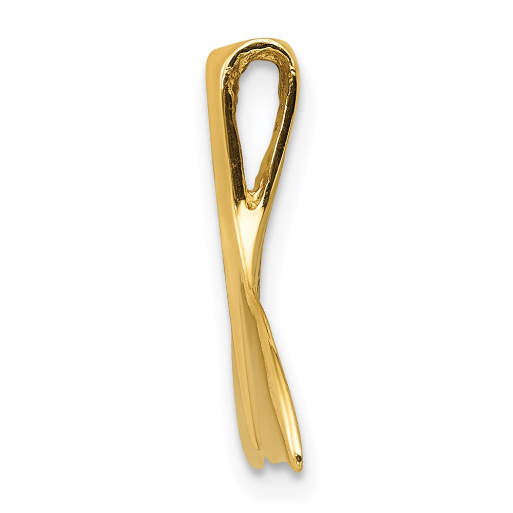 Gold Polished Whale Tail Pendants