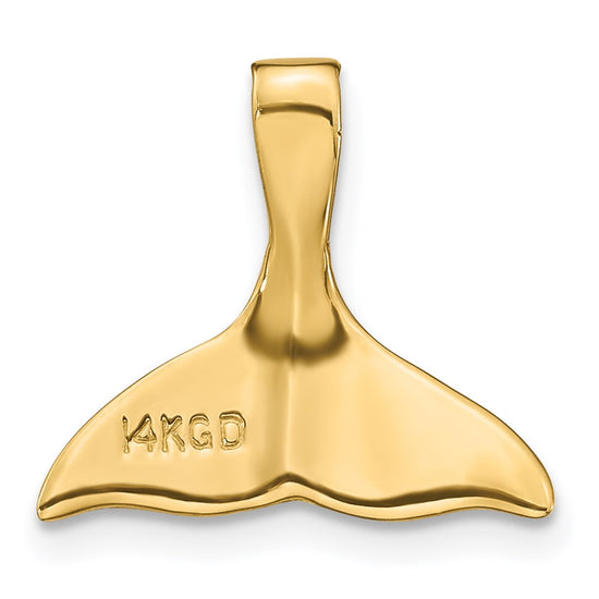 Gold Polished Whale Tail Pendants