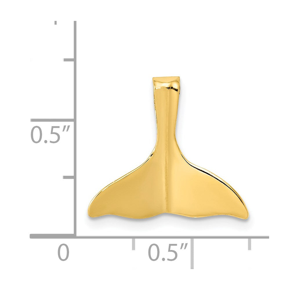 Gold Polished Whale Tail Pendants