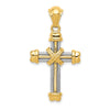 14k Two-tone Fancy -X- Cross Pendant