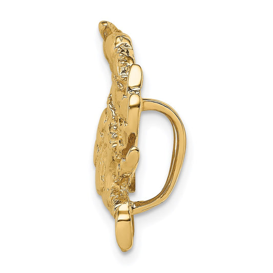 14k Large Blue Crab Omega Slide