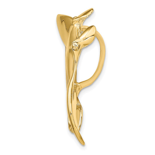 14k Large Manta Ray Omega Slide