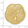 14k Large Sand Dollar Omega Slide