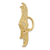 14k Large Textured Starfish Omega Slide