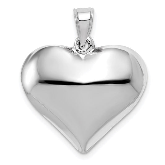 Gold 3D Polished Heart Pendant