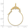 14k Double Dolphins Charm Holder Pendant