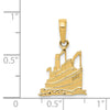 Gold Polished Cruise Ship Pendant