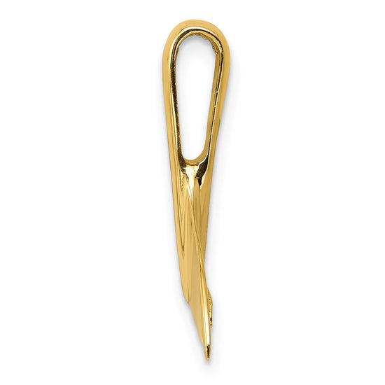 Gold Polished Whale Tail Pendants