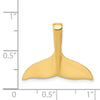 Gold Polished Whale Tail Pendants