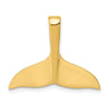Gold Polished Whale Tail Pendants