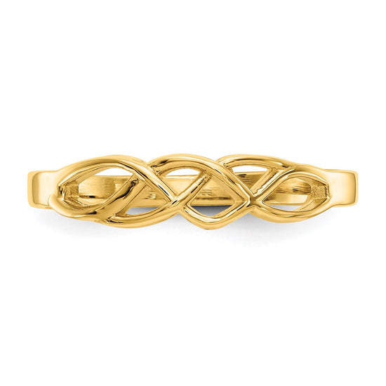 10k Free Form Knot Ring