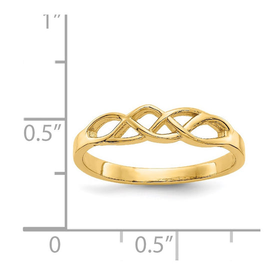 10k Free Form Knot Ring