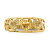 14k Diamond-cut 5 Heart Ring