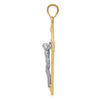 14k Two-tone INRI Crucifix Pendant