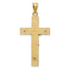 14k Two-tone INRI Crucifix Pendant