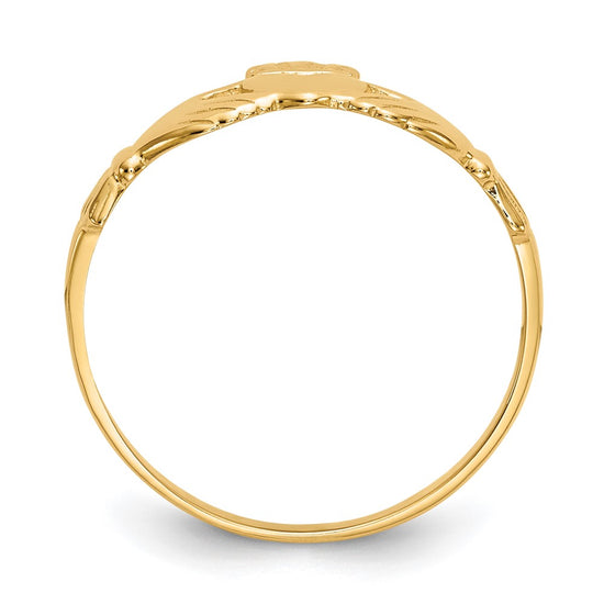Gold Polished Claddagh Rings
