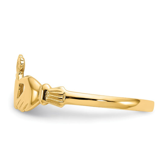 Gold Polished Claddagh Rings