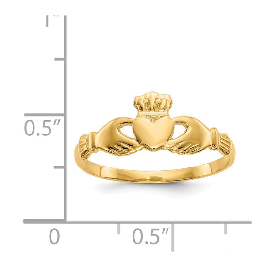 Gold Polished Claddagh Rings