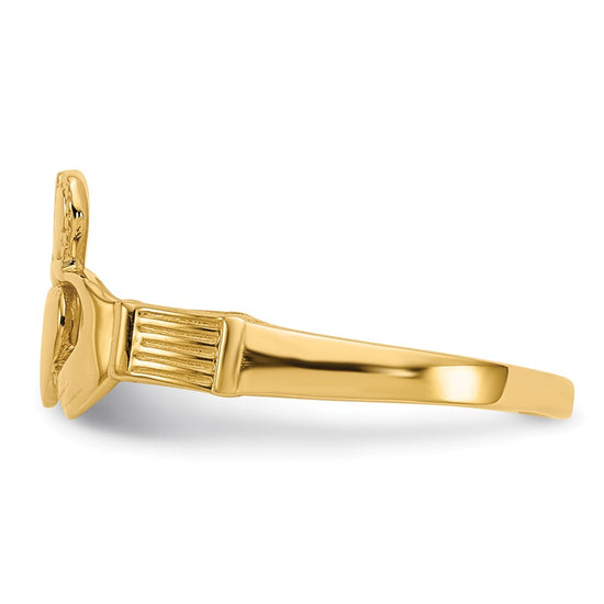 Gold Polished Claddagh Rings
