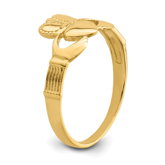 Gold Polished Claddagh Rings