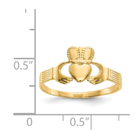 Gold Polished Claddagh Rings