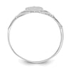 14k White Gold Ladies Claddagh Ring