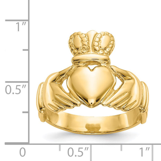 Gold Polished Claddagh Rings