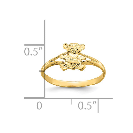14k Teddy Bear Size 2 Baby / Childs Ring