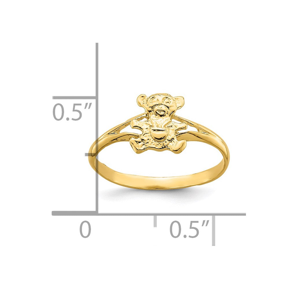 14k Teddy Bear Size 2 Baby / Childs Ring