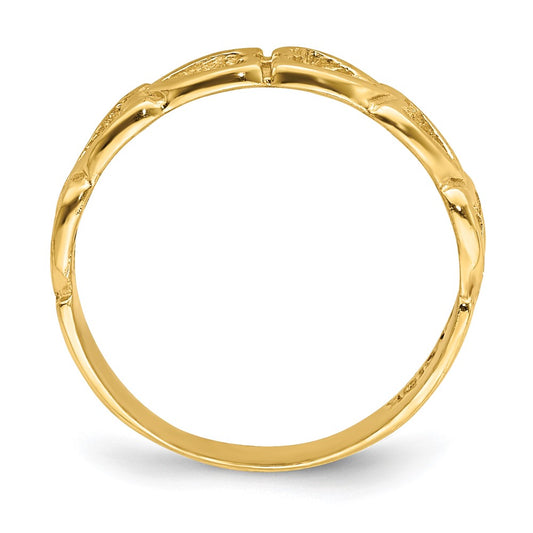 14k Open Hearts Size 3 Baby / Childs Ring