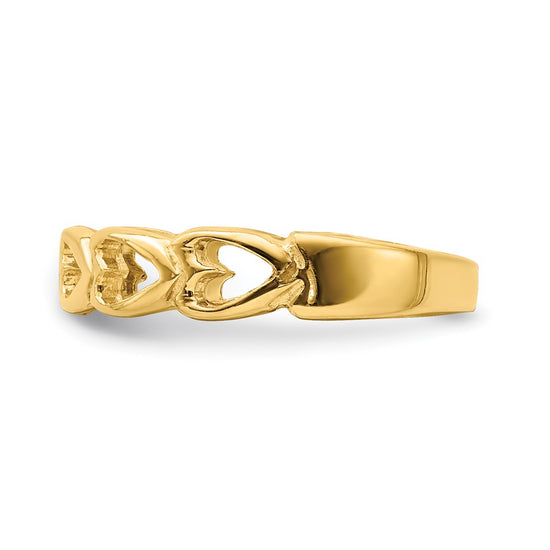 14k Open Hearts Size 3 Baby / Childs Ring