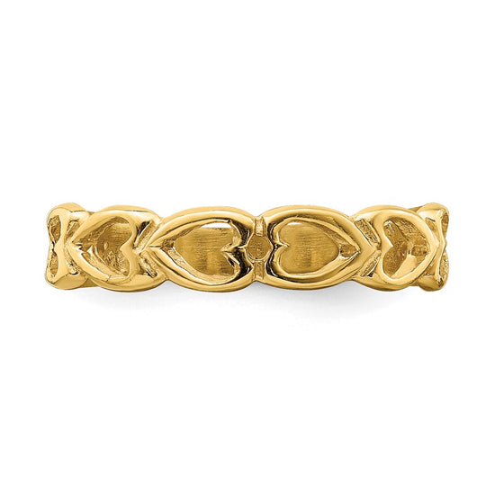14k Open Hearts Size 3 Baby / Childs Ring