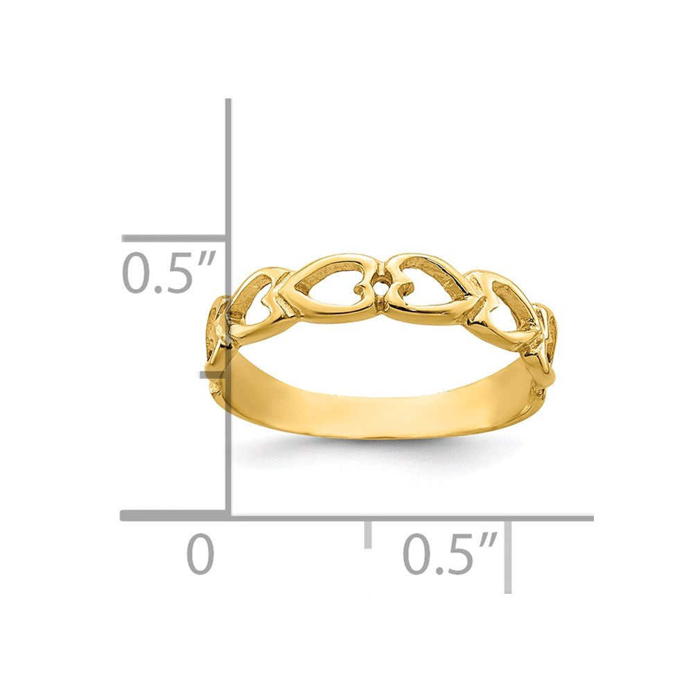 14k Open Hearts Size 3 Baby / Childs Ring