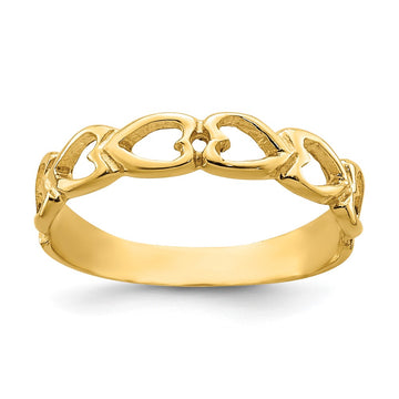 14k Open Hearts Size 3 Baby / Childs Ring
