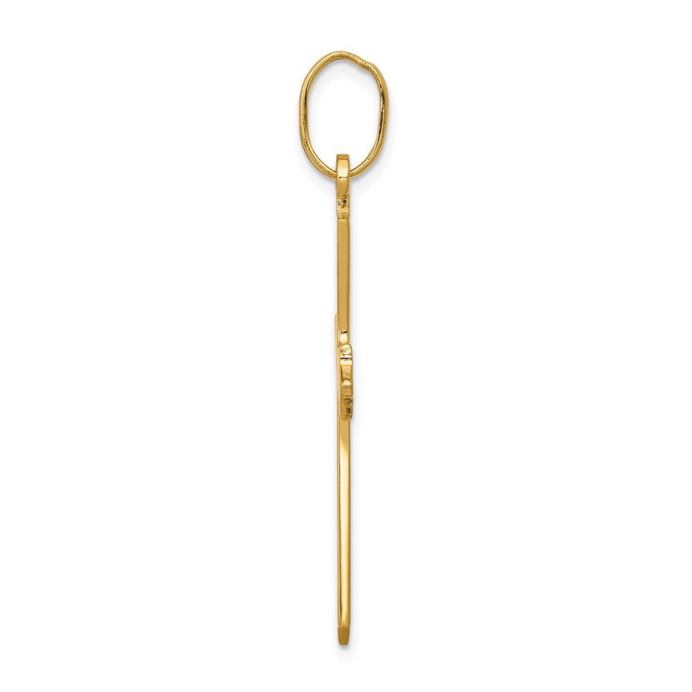 14k Polished Cross Pendant