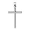 14k White Gold Hollow Cross Pendant
