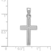 14k White Gold Cross Pendant
