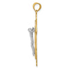 14k Two-tone Crucifix Pendant
