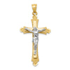 14k Two-tone Crucifix Pendant