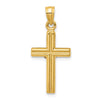 14K Hollow Crucifix Reversible to Cross Pendant