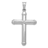 14K White Gold Crucifix Reversible to Cross Pendant