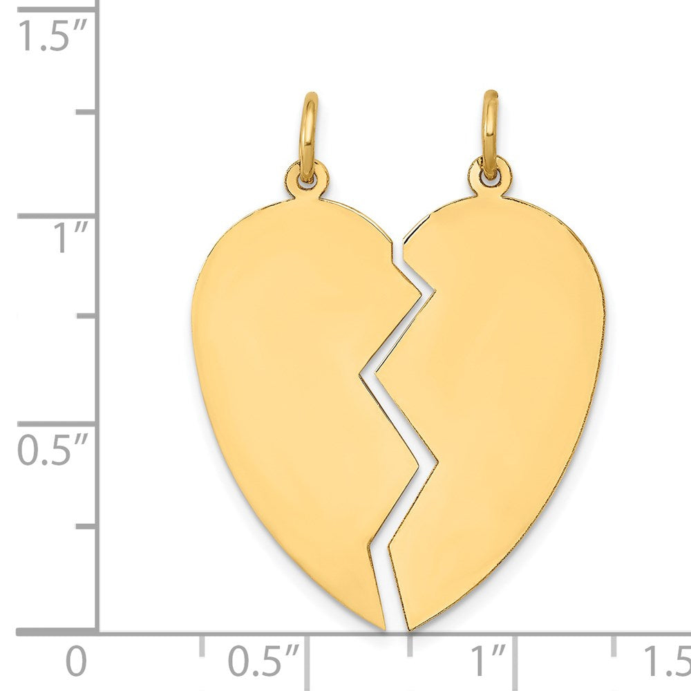 Gold Break a Part Hearts