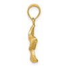 Gold Polished Flower Pendants