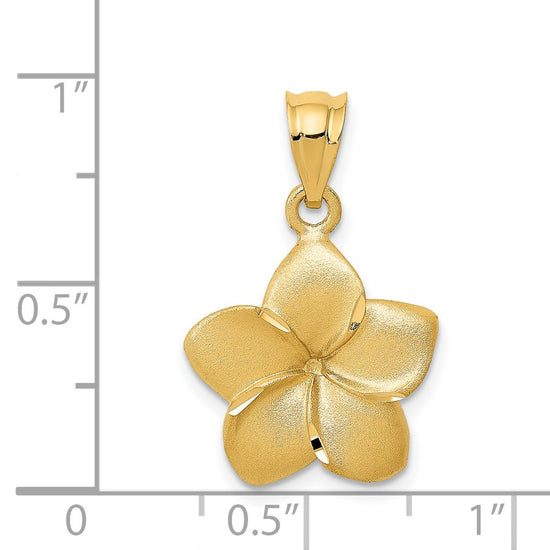 Gold Polished Flower Pendants