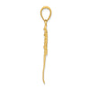 14K Diamond-cut Dragonfly Pendant